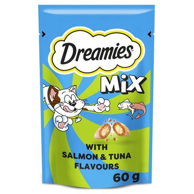 Dreamies Mix Cat Treats - Salmon & Tuna Multibuy: 8 x 60g