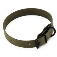 Heim Halsband BioThane, oliv - Halsumfang 36 - 44 cm, B 25 mm