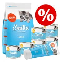 Smilla Kitten Pachet Starter - 1 kg hrană uscată+ 6 x 200 g hrană umedă cu vițel + 75 g Smilla Kitten Pastă