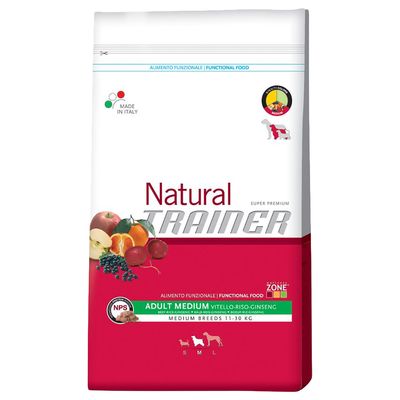 Nova Foods Trainer Natural Medium, Storfekjøtt, Ris, Ginseng