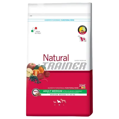 Nova Foods Trainer Natural Medium, Storfekjøtt, Ris, Ginseng