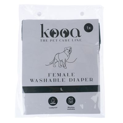 kooa Washable Nappy for Female Dogs Size L