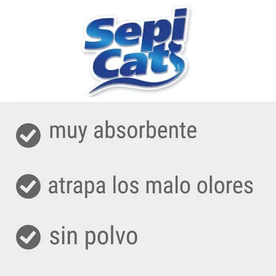 Sepicat. Muy absorbente, atrapa los malos olores, sin polvo.