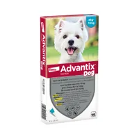 Advantix® 100/500 Spot-On Solution voor Honden 4 - 10 kg - 4 Pipetten x 1,0 ml - BE