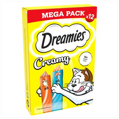 Dreamies Creamy Snacks with Chicken & Salmon 12 x 10g