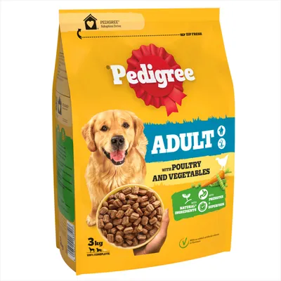 Pedigree Adult Complete with Poultry & Vegetables - 3kg Pedigree Adult Complete with Poultry & Vegetables - 3kg