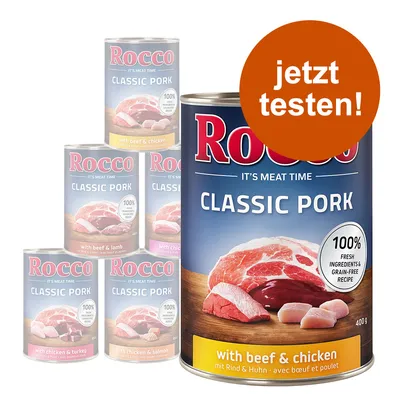 Rocco Classic Pork Nassfutter mit Rind & Huhn, 100% frische Zutaten, getreidefreie Rezeptur. Jetzt testen! Rocco Classic Pork Nassfutter mit Rind & Huhn, 100% frische Zutaten, getreidefreie Rezeptur. Jetzt testen!
