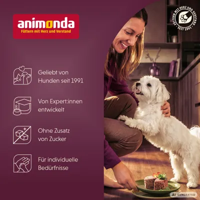 Sparpaket animonda vom Feinsten Adult Mini 64 x 100 g - mit Rind, Ente + Oregano