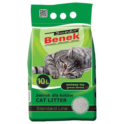 Super Benek Zielony Las, żwirek bentonitowy 2 x 10 l (ok. 16,8 kg)
