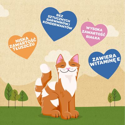 Meowee! Tuna Fillet Strips. Małe kawałki dla małych pyszczków, z prawdziwym tuńczykiem. Bez sztucznych barwników i konserwantów. Niska zawartość tłuszczu.