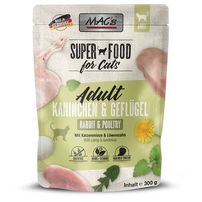 MAC´s Cat 6 x 300 g pour chat lapin, volaille