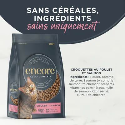 Encore poulet, saumon pour chat - 800 g