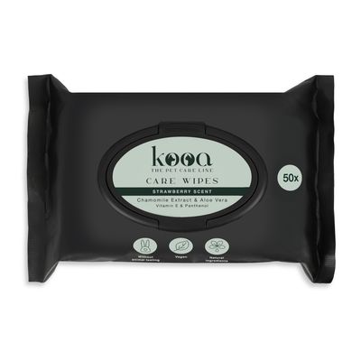 kooa Care Wipes 50 Stück, Erdbeer-Duft
