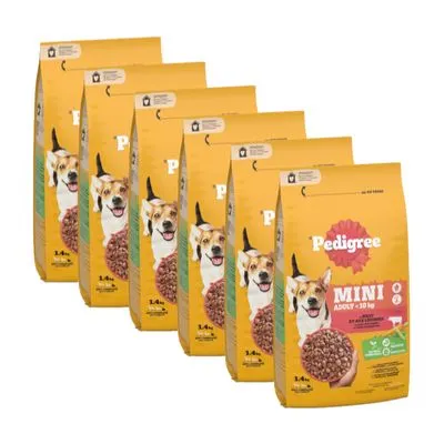 Pedigree Mini Adult <10kg met ronde & groente - Voordeelpakket: 6 x 1,4 kg