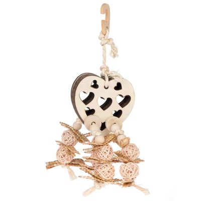 TIAKI Snackspielzeug Herz für Vögel ca. L 30 x B 10 x H 9 cm