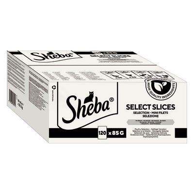 Sheba Multipack Katze Portionsbeutel 120 x 85 g Selektion in Soße (Geflügel Variation)