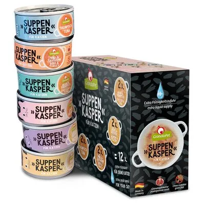 GranataPet Suppenkasper Proefpakket Soep - Voordeelpakket: 24 x 70 g (6 Soorten)
