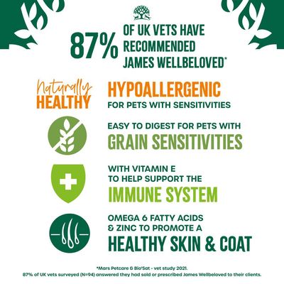 James Wellbeloved Adult Hypoallergenic Grain Free Pouches - Lamb & Chicken in Gravy - Multibuy: 48 x 90g