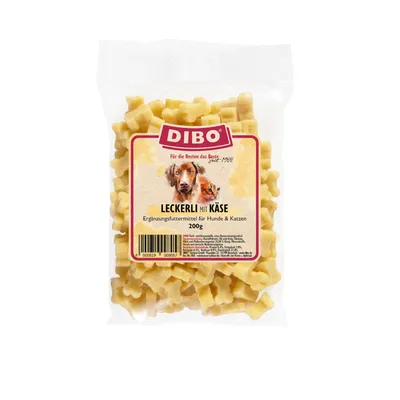 Dibo Leckerli s sýrem, doplňkové krmivo pro psy a kočky, 200g.