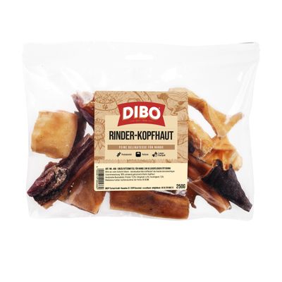 Dried beef ears, natural and without additives, visible as a chew snack.