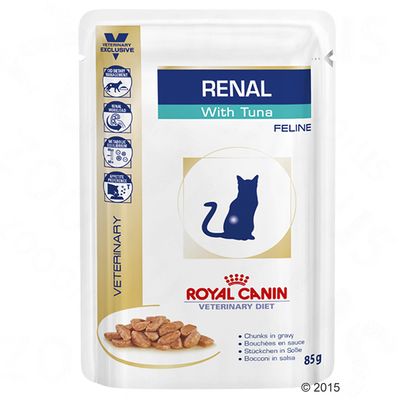 Royal Canin Veterinary Diet Renal s tunjevinom za mačke, 85g. Posebna hrana za podršku funkciji bubrega. Komadići u umaku.