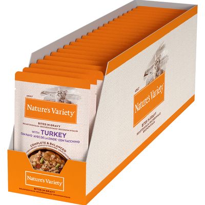 Nature's Variety Bouchées en sauce 22 x 85 g pour chat dinde