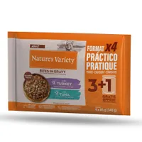 Nature's Variety Bites en salsa Adult 44 x 85 g - con pavo y atún