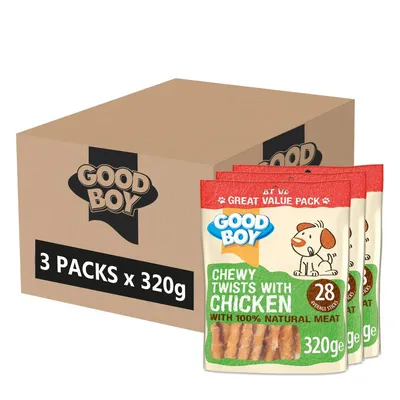 Good Boy Chewy Chicken Twists - 3 x 320g
