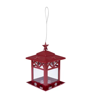 TIAKI kovové kŕmidlo pre vtákov lampáš - D 20 x Š 20 x V 30 cm