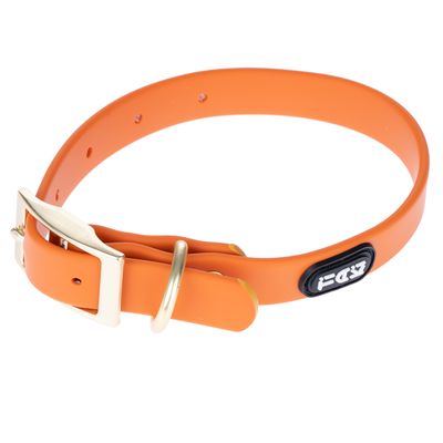 TIAKI waterafstotende PVC halsband, oranje Maat M: 30-46 cm nekomtrek