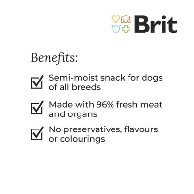 Brit Raw Treat - Skin & Coat with Fish & Chicken - dog snacks - Saver Pack: 3 x 40g