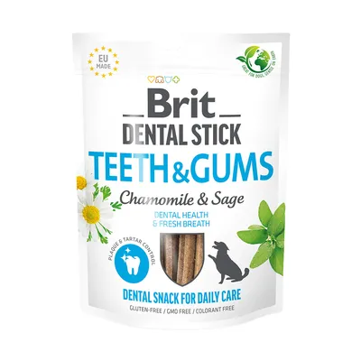 Brit Dental Stick camomille, sauge - lot économique : 3 x 251 g (21 bâtonnets)