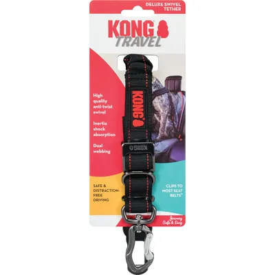 KONG Travel Deluxe forgatható biztonsági öv - kb. H 51,5 - 65 cm