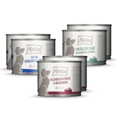 MjAMjAM Volwassen Dog 6 x 200 g - Mix I (3 Soorten)