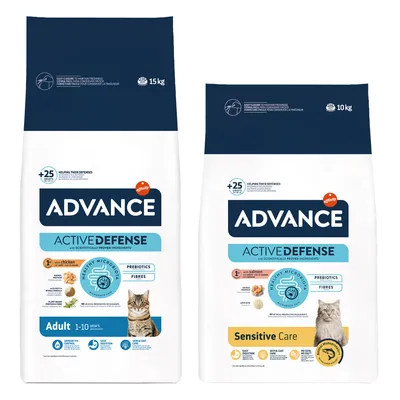 Pack gourmand Advance, 2 saveurs - Adult poulet, riz (15 kg) + Sensitive saumon, riz (10 kg) Pack gourmand Advance, 2 saveurs - Adult poulet, riz (15 kg) + Sensitive saumon, riz (10 kg)
