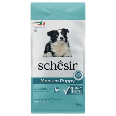Schesir Dog Dry Medium Puppy con pollo 12 kg