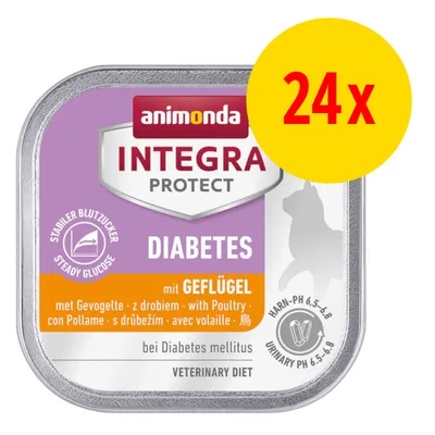 animonda INTEGRA PROTECT DIABETES mit Geflügel, 24x. Stabler Blutzucker, with Poultry, Harn-pH 6,5–6,8, bei Diabetes mellitus, VETERINARY DIET