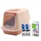 Savic Katzentoilette Nestor Starterset: Toilette champagner rosa / toskana rot + 2 Filter + 12 Bag it up
