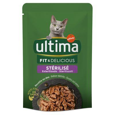 Ultima Fit & Delicious Sterilisé mokra karma dla kotów, receptura w sosie, odpowiednia dla kotów sterylizowanych. Marka: Affinity.