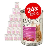 Πακέτο Προσφοράς animonda Carny Adult 24 x 400 g - Mix: Βοδινό/Κοτόπουλο/Καρδιές Πάπιας & Βοδινό/Κοτόπουλο (2 είδη)