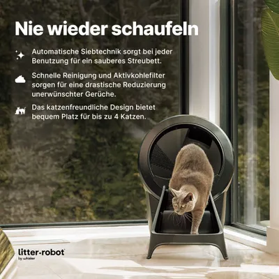 Selbstreinigende Katzentoilette Litter-Robot 4 - schwarz