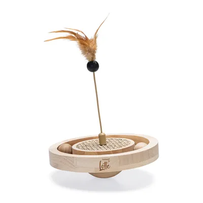 Designed by Lotte Winni Wooden Cat Toy - 22 x 30cm (diameter x H)