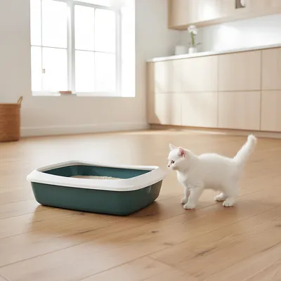Savic Iriz Cat Litter Tray with Protective Edge - 42cm