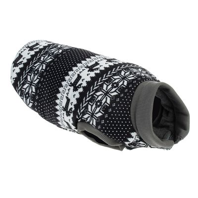 Hundepullover mit Norwegermuster ca. 25 cm Rückenlänge (Größe S)