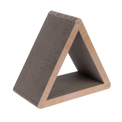 TIAKI Kratzmöbel Dreieck aus Wellpappe - L 45 x B 22,5 x H 40,5 cm