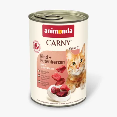 Sparpaket animonda Carny Senior 24 x 400 g - Oksekød + kalkunhjerter Sparpaket animonda Carny Senior 24 x 400 g - Oksekød + kalkunhjerter