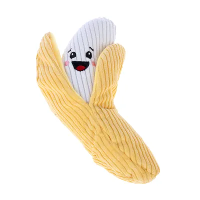 TIAKI Happy Banana hundleksak - ca L 20 x B 6,5 cm