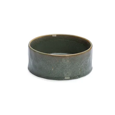 Designed by Lotte Hundenapf Keramik, grün - 2 x 1200 ml, Ø 18 x H 7 cm