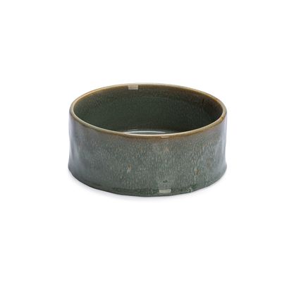 Designed by Lotte hundskål i keramik, grön 1200 ml, Ø 18 x H 7 cm