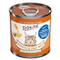 Dokas Schleck und Weg Băutură pentru pisici cu pui - 12 x 100 g